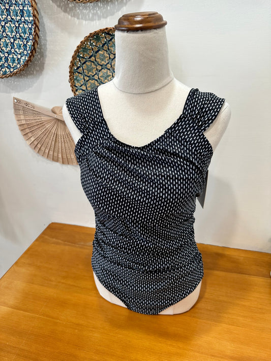 Sea Fancy - Swimsuit - NEW - Medium - Black with white dots