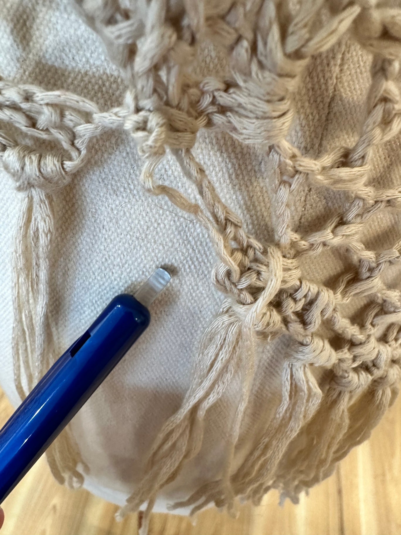 Crochet Singlet Top - Small - Beige