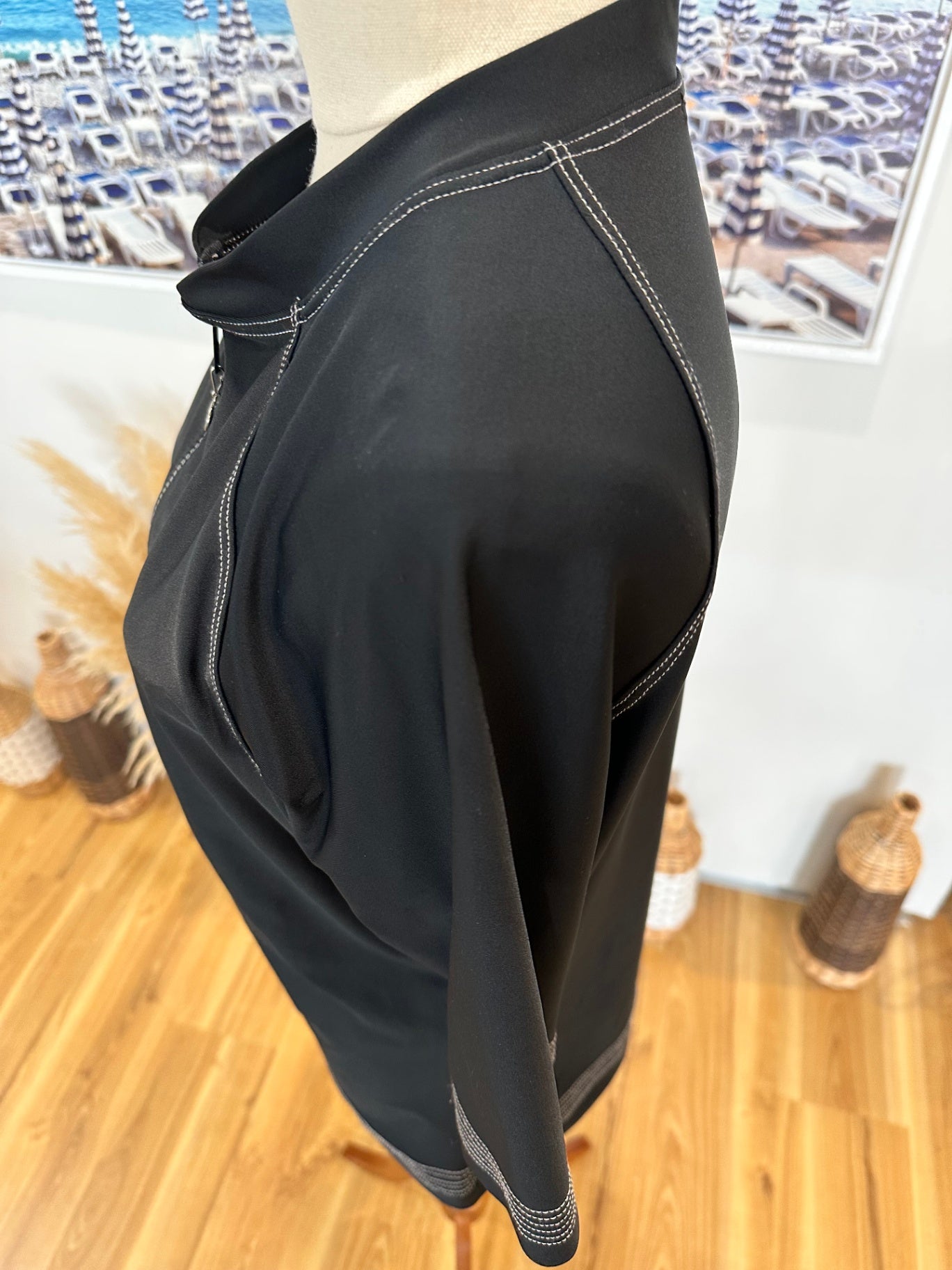 Seafolly Short Sleeve Rashvest - Extra Large - Black