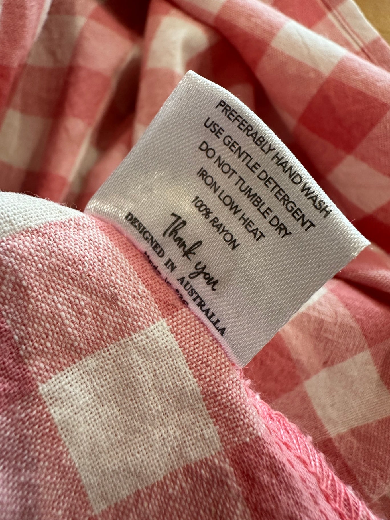 Silver Wishes Dress - Size 12 - Pink + Gingham