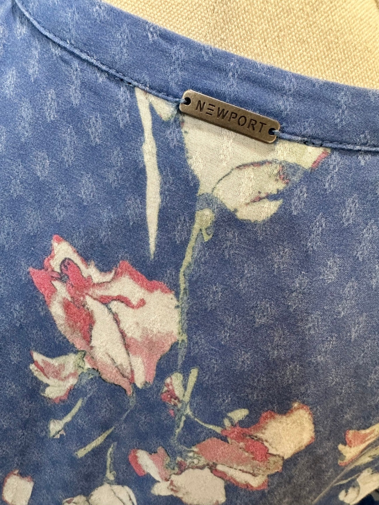 Newport - Bohemian Max Dress - Size 18 - Blue w Florals