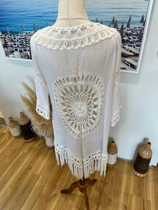 Crochet Kaftan - Off White