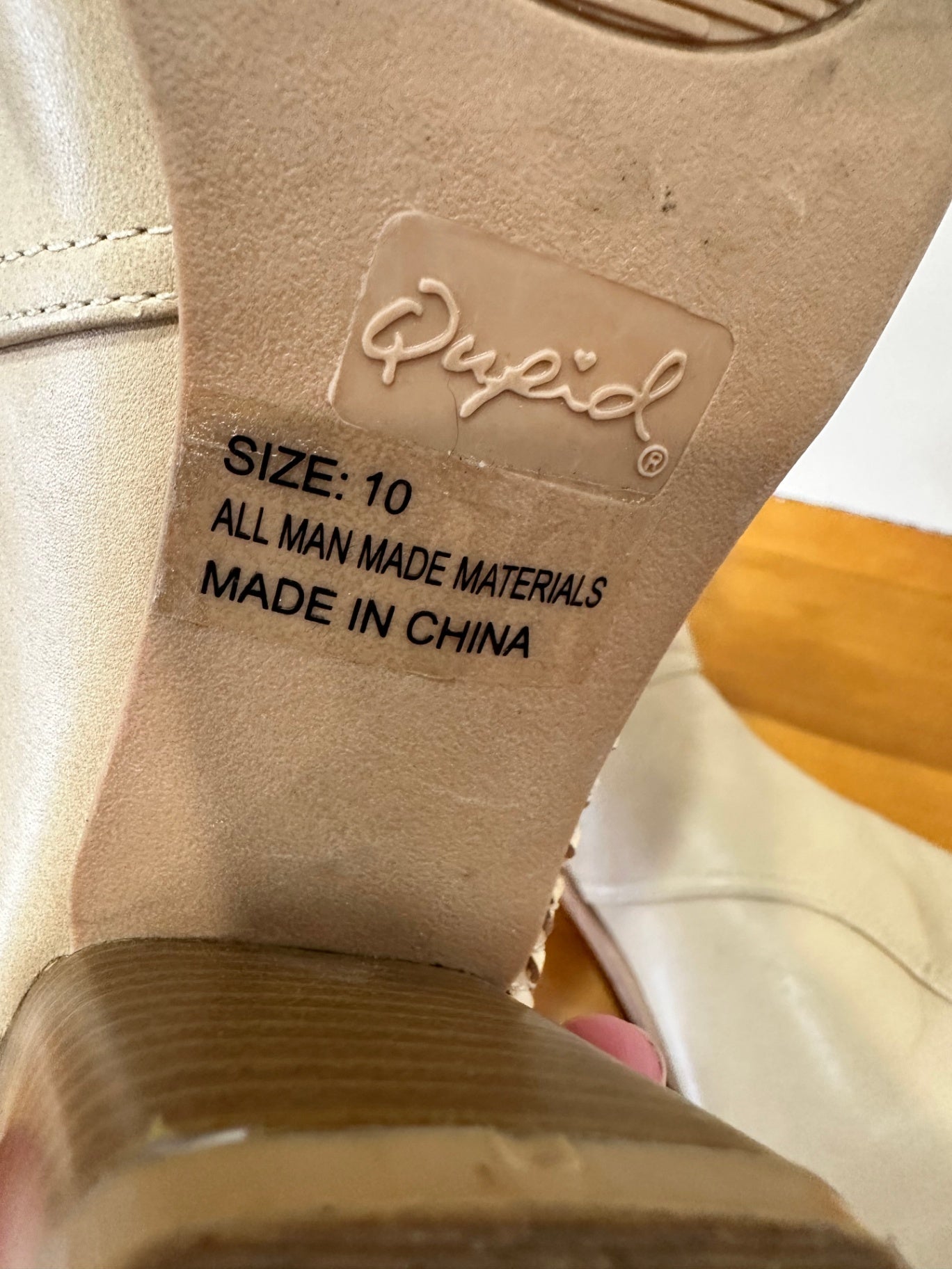 Beige Ankle Boots [Note - scratches on toe]