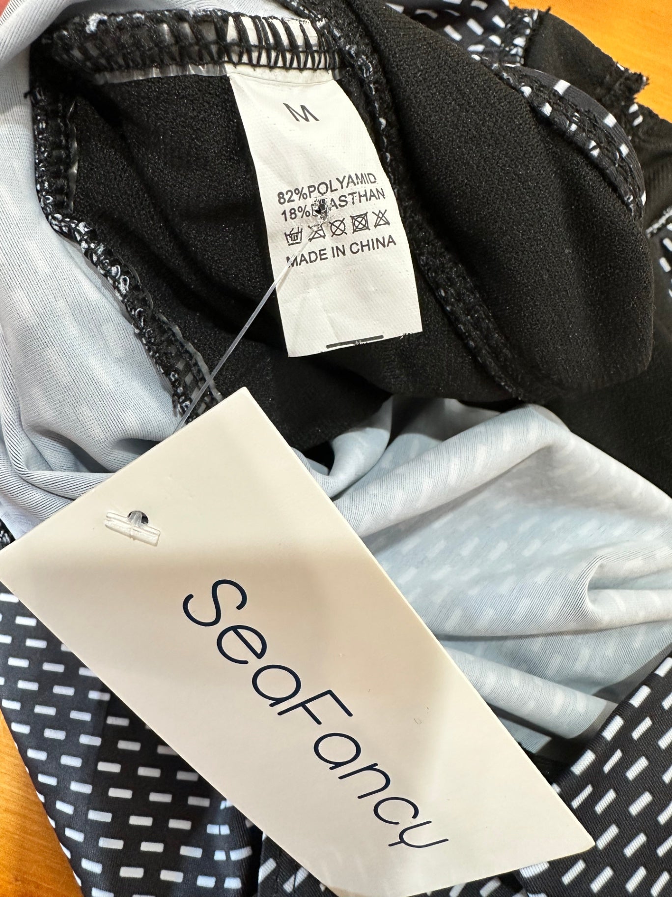 Sea Fancy - Swimsuit - NEW - Medium - Black with white dots