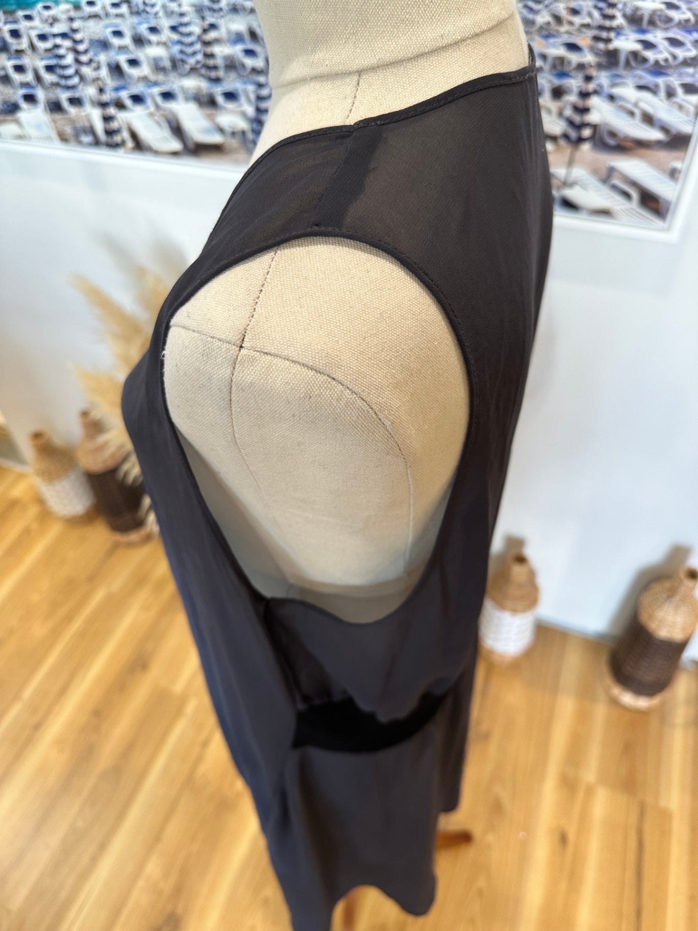 Cherry Blasko - Made in New Zealand Dress - Size 12 - Black / Grey