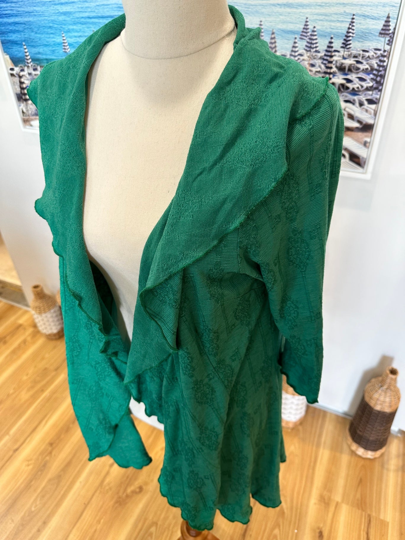 Art Style by Rebecca Herring - Merino Blend Cardigan - Small - Green