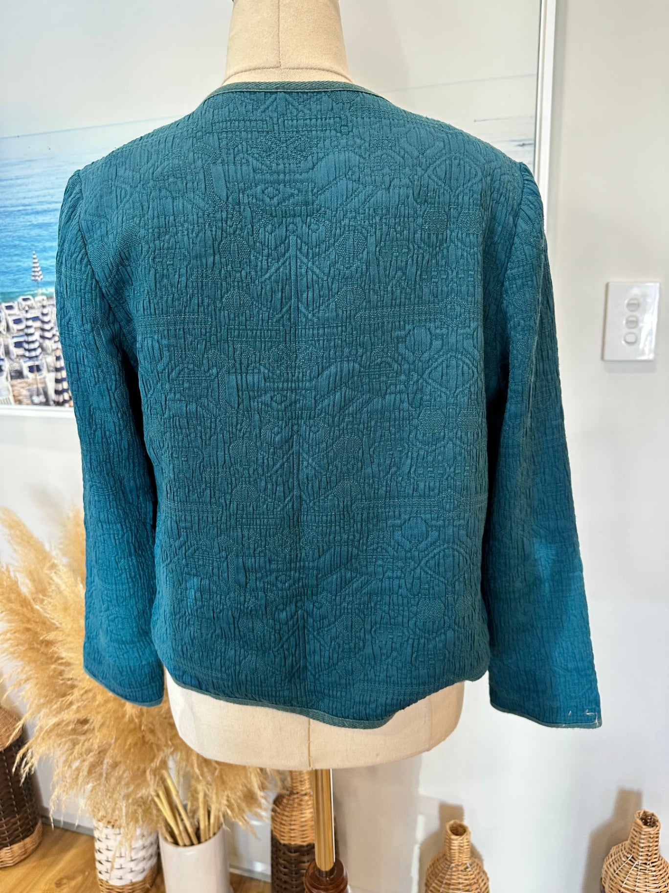 White Stuff - Quilted Lightweight Jacket - Size 10 - Teal