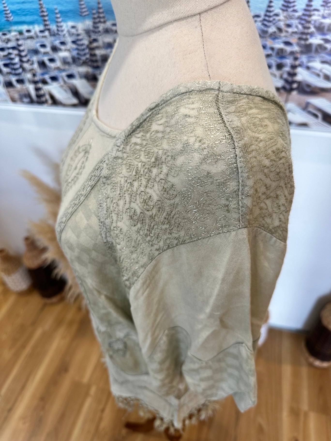 Sophie Collection - Bohemian Top - One Size - Light Sage Green