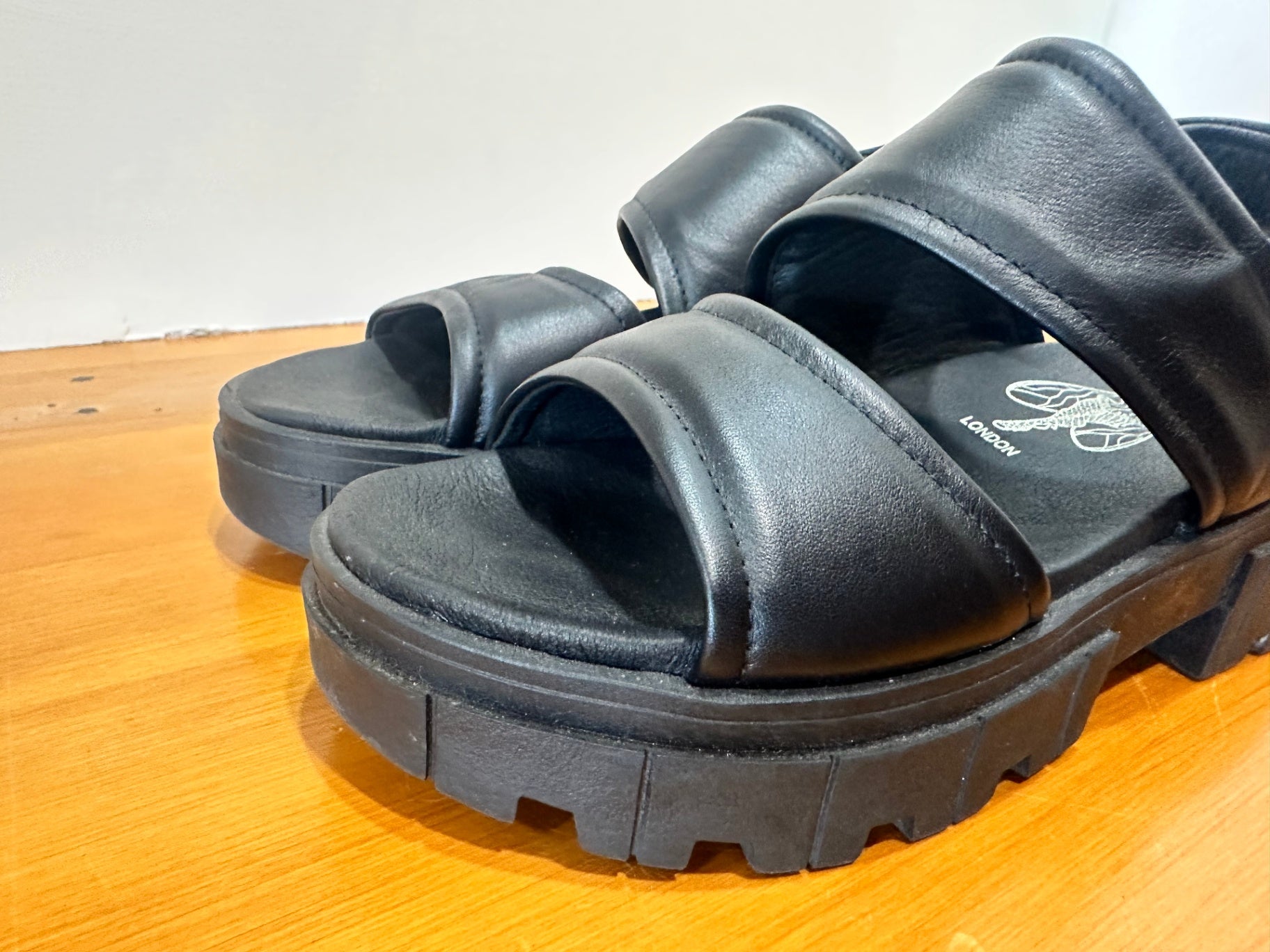 FLY London - Leather Sandals - Size EU 39 - Black
