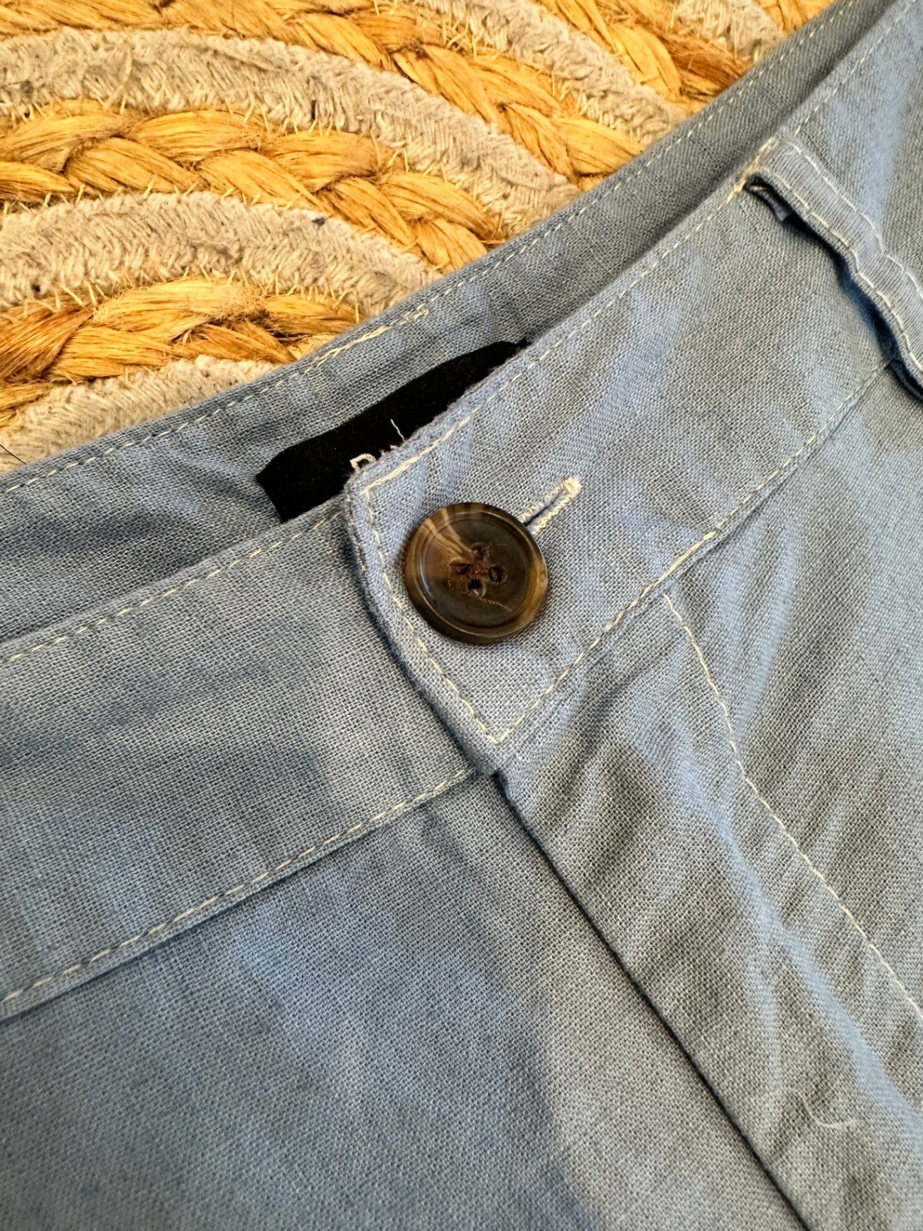 R | Edition - Linen Pants - Size 8 - Light Blue