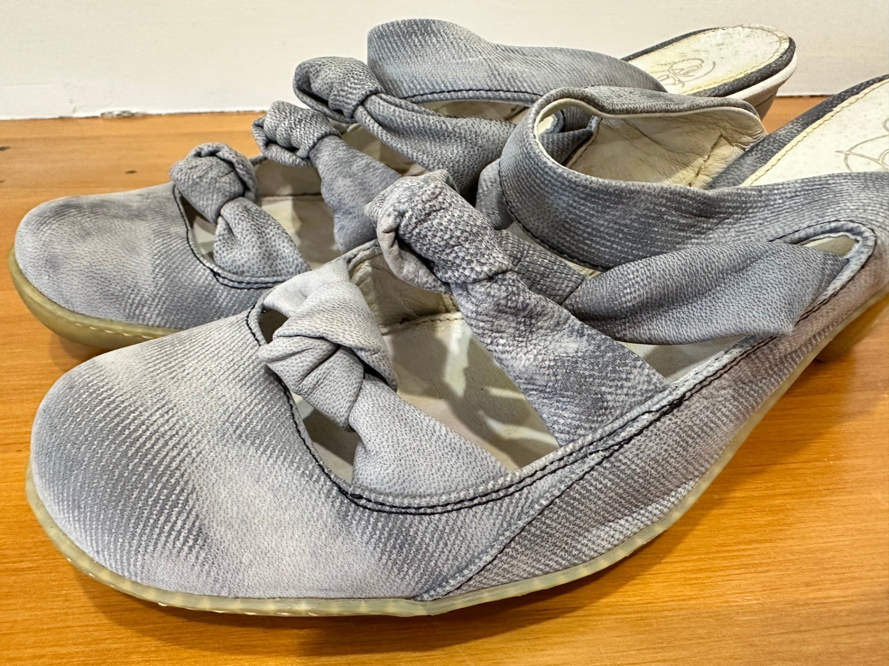 Eject - Grey Bow Heels - Size EU 42