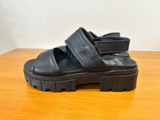 FLY London - Leather Sandals - Size EU 39 - Black