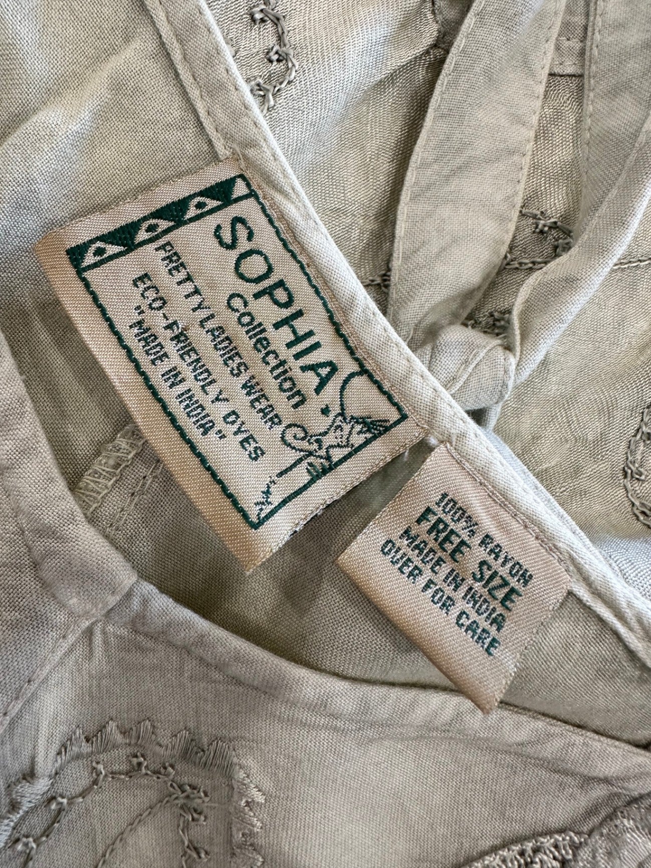 Sophie Collection - Bohemian Top - One Size - Light Sage Green