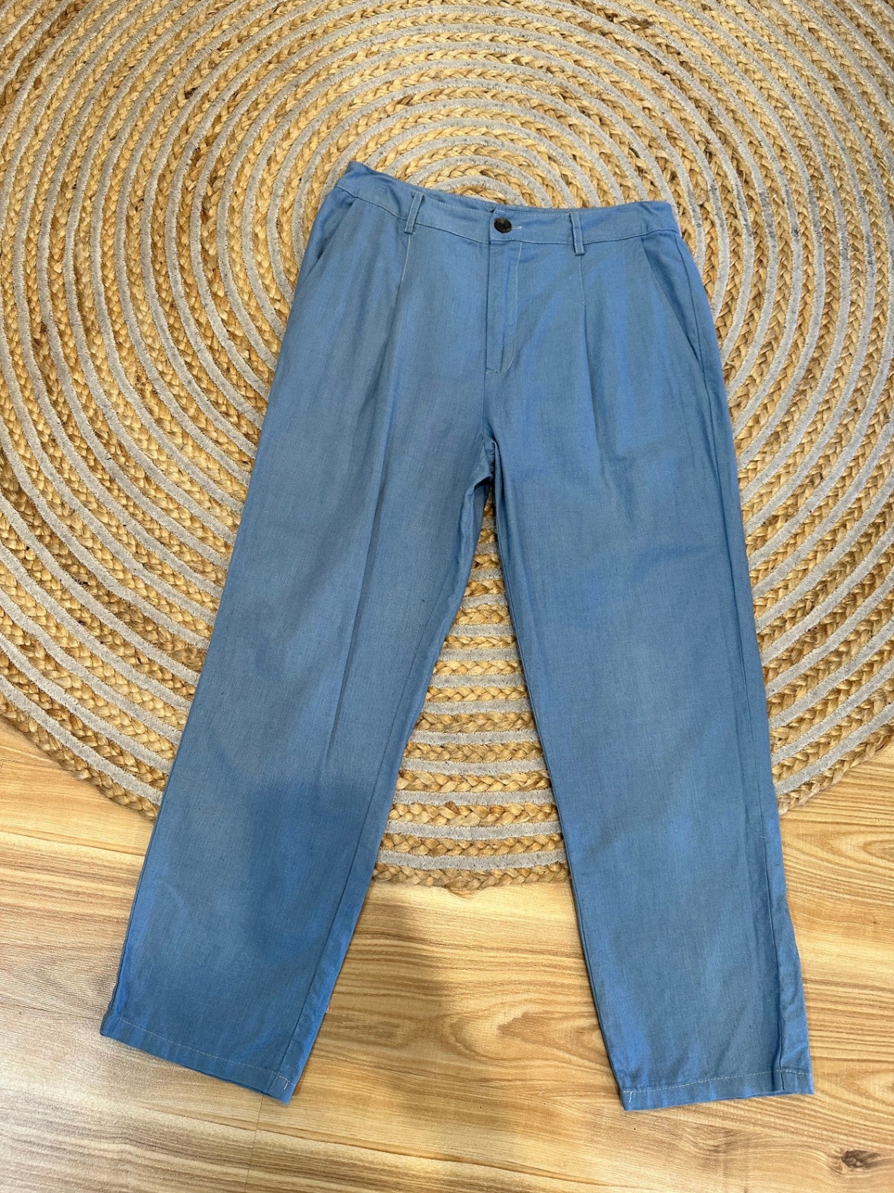 R | Edition - Linen Pants - Size 8 - Light Blue