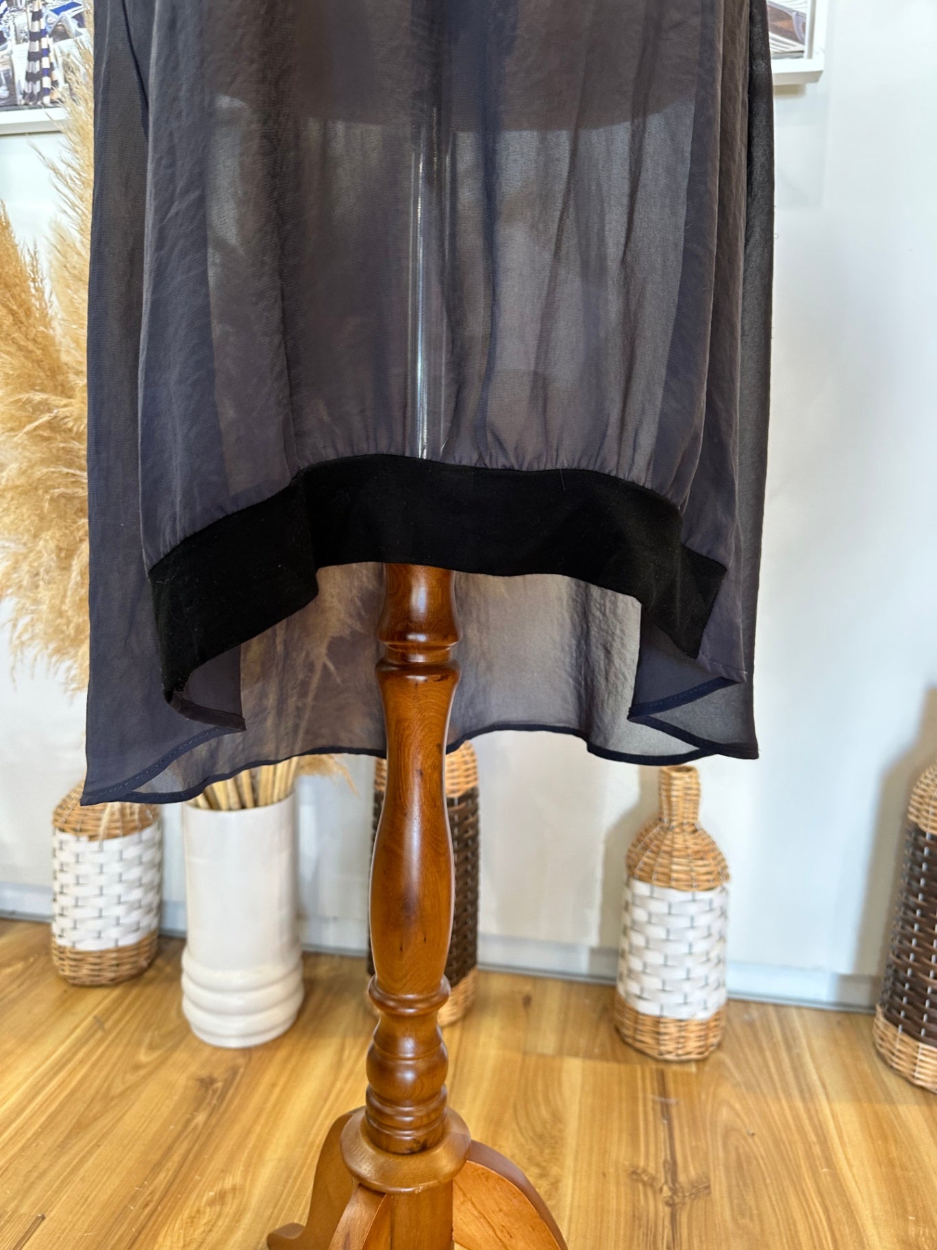 Cherry Blasko - Made in New Zealand Dress - Size 12 - Black / Grey