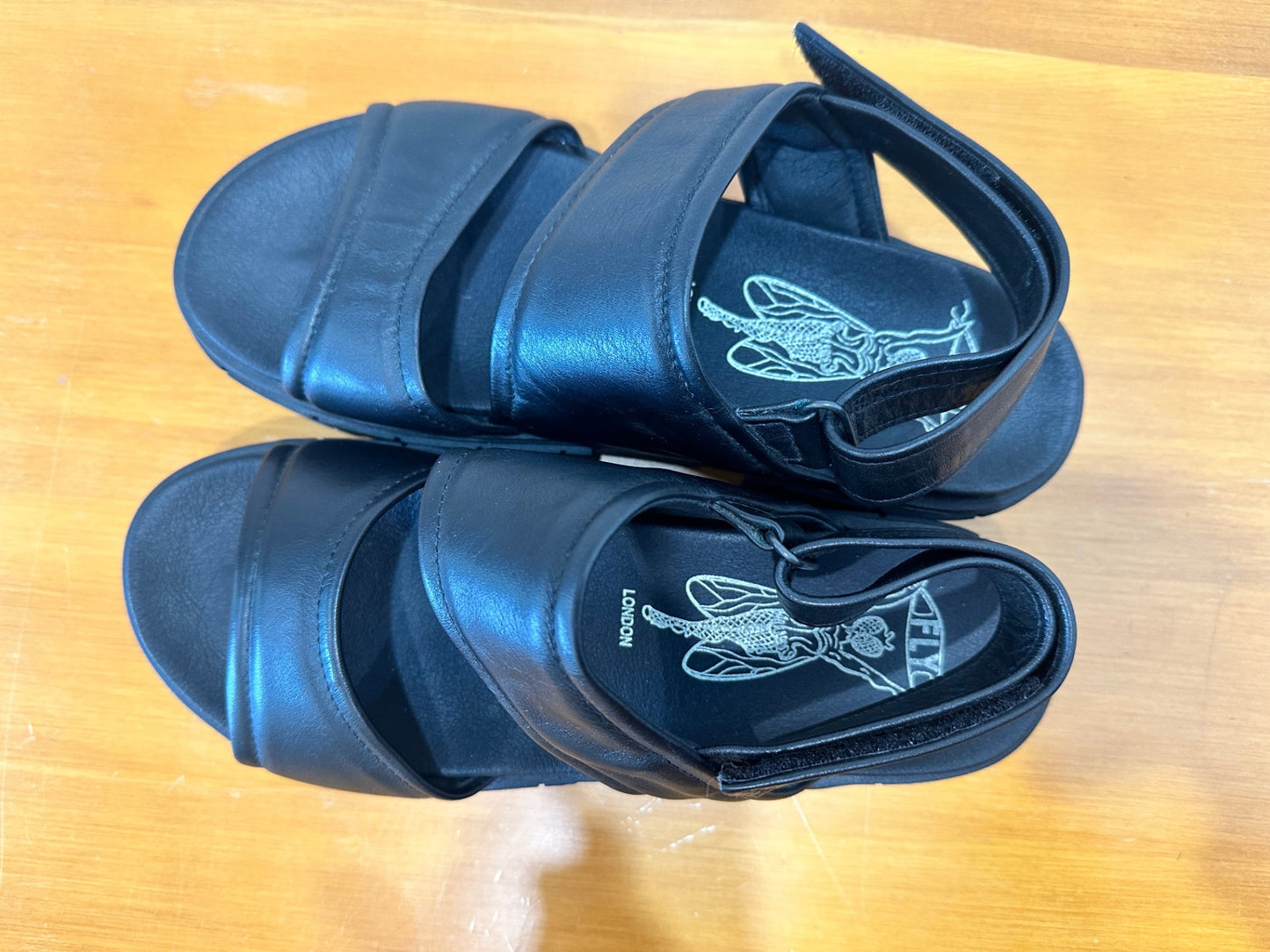 FLY London - Leather Sandals - Size EU 39 - Black