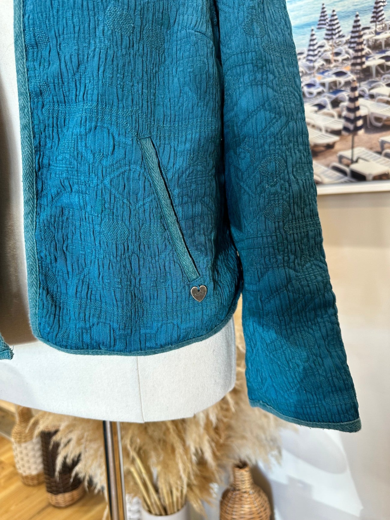 White Stuff - Quilted Lightweight Jacket - Size 10 - Teal