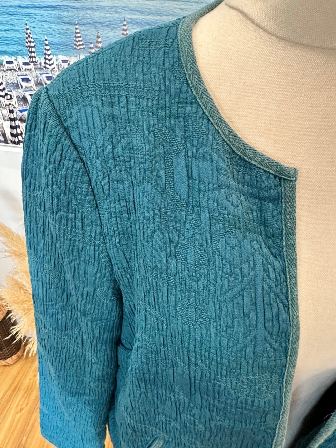 White Stuff - Quilted Lightweight Jacket - Size 10 - Teal