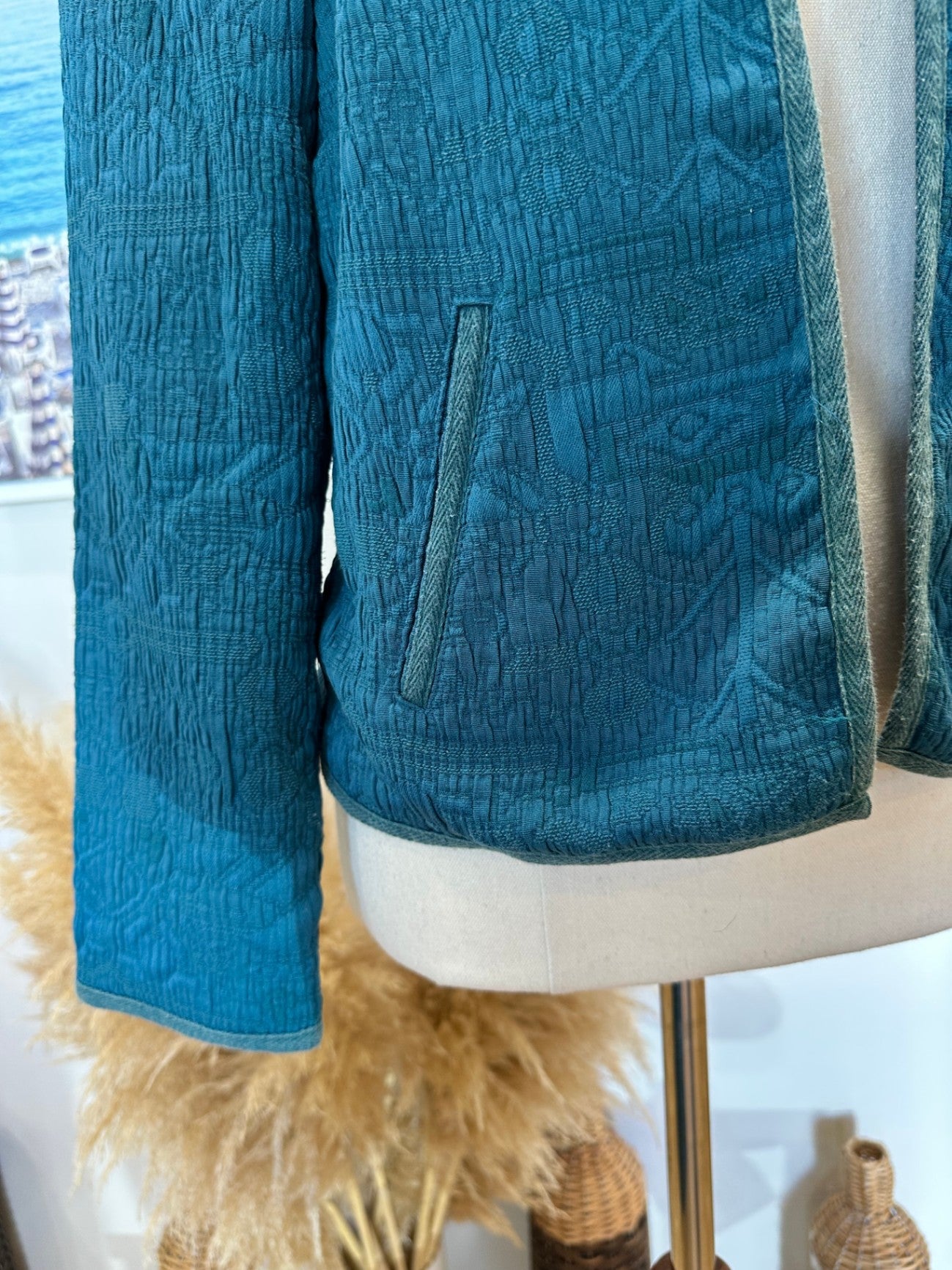 White Stuff - Quilted Lightweight Jacket - Size 10 - Teal