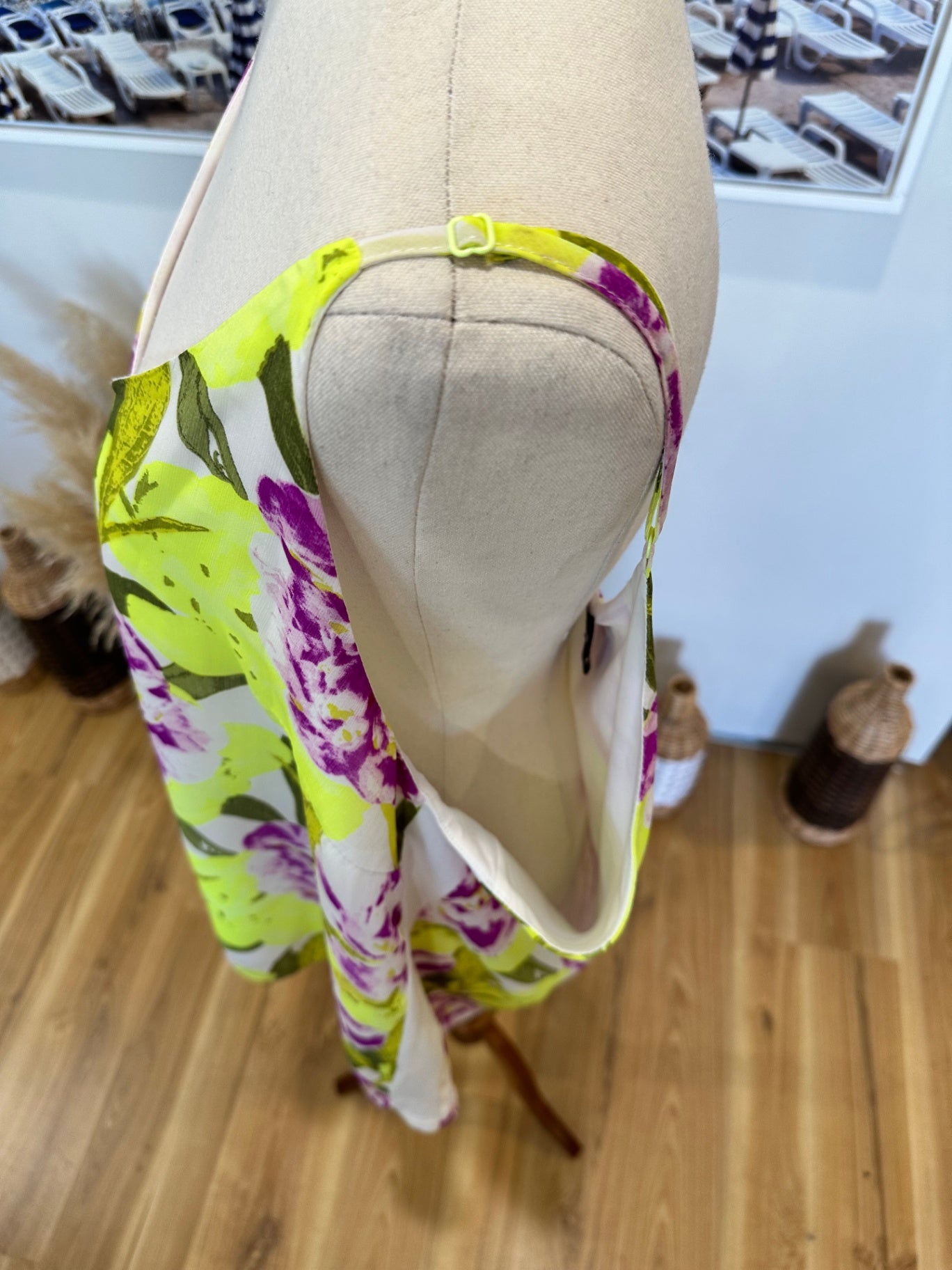 Augustine - Camisole Top - Extra Large - Yellow and purple with green leaves - [New without tags]