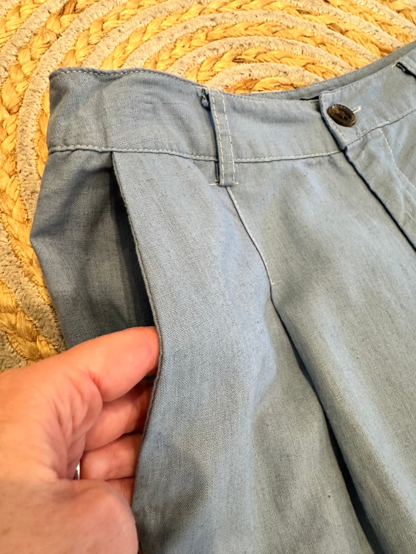 R | Edition - Linen Pants - Size 8 - Light Blue