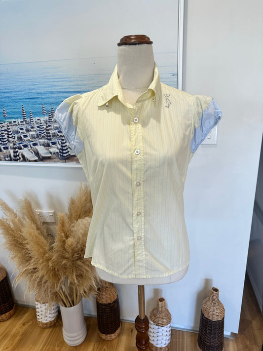 Vintage Y2K Diesel - Shirt - Extra Small / Small - Yellow