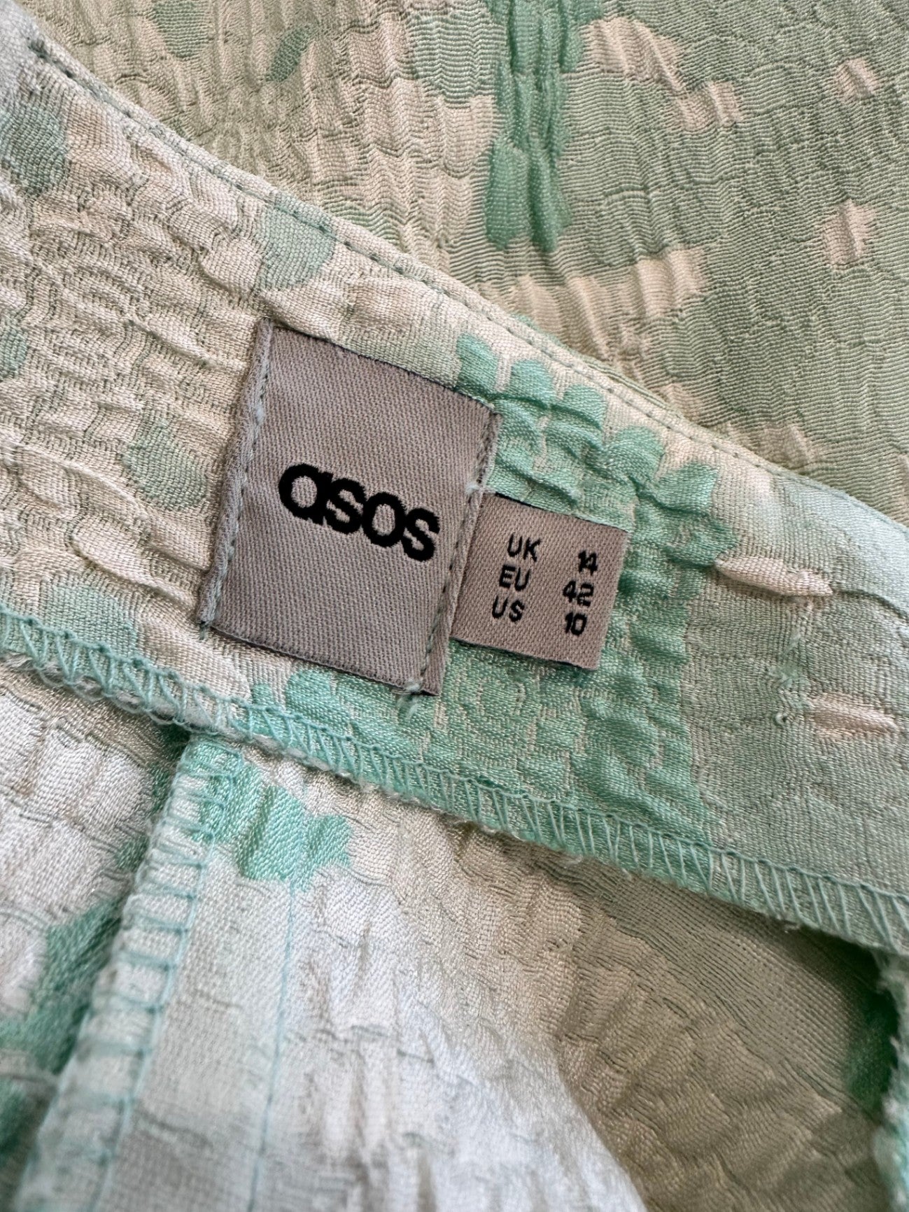 ASOS Skirt - Size 14 - Mint Green and White