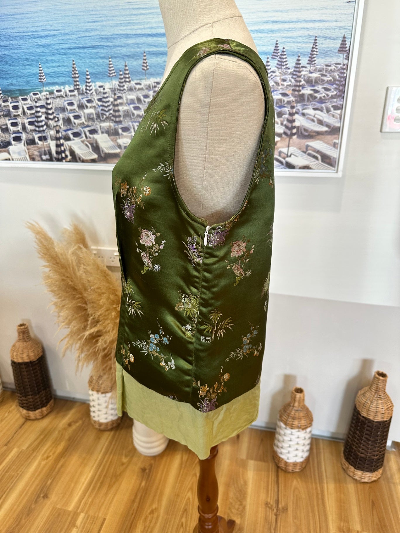 Handmade Top - Medium - Olive green