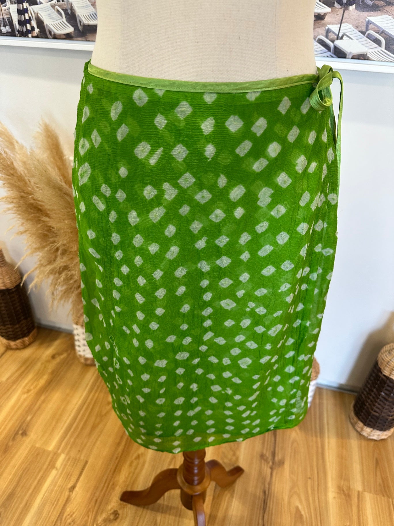 Catalyst - Vintage 90's Wrap Skirt - Size 10 - Green