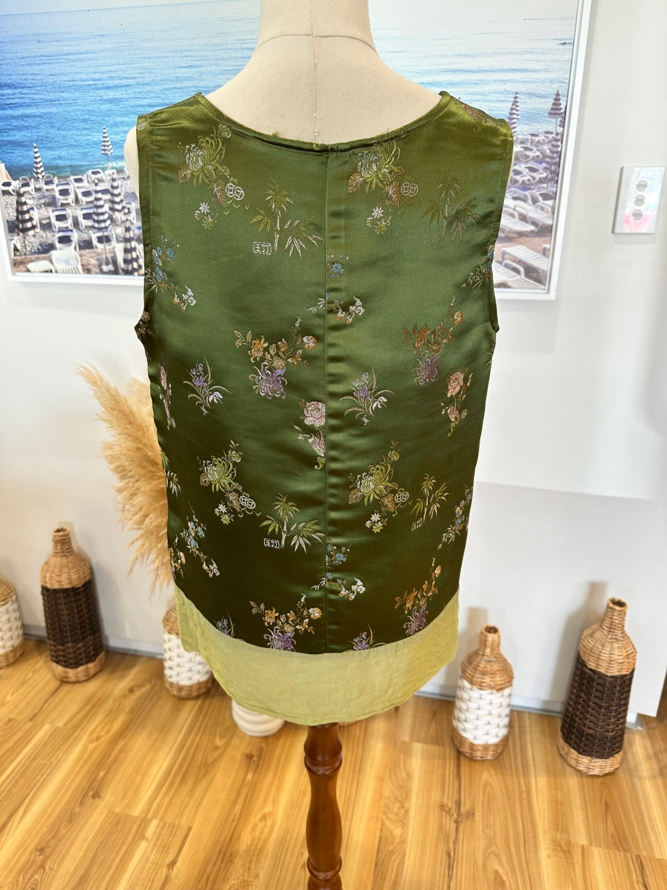 Handmade Top - Medium - Olive green