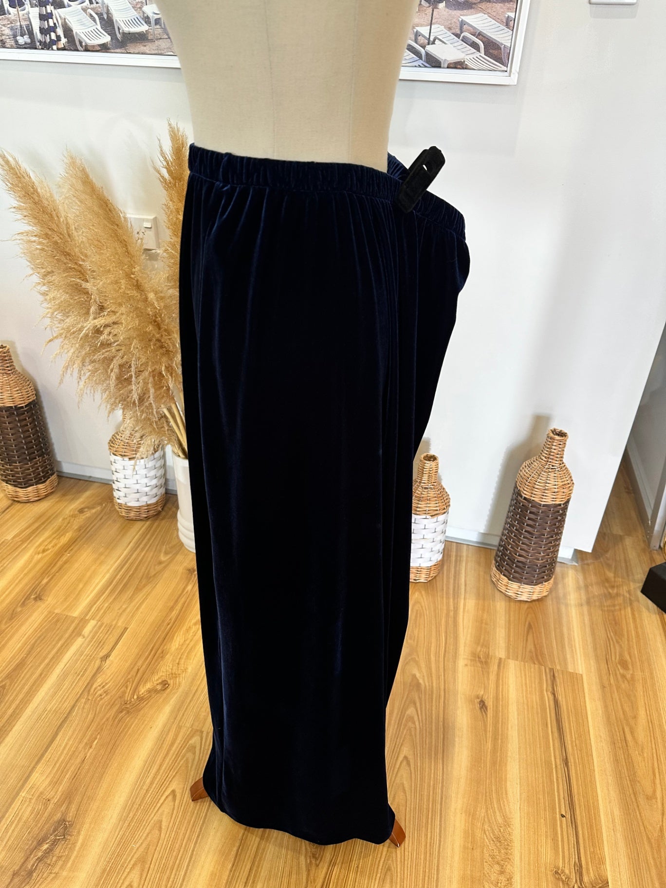 Anna Fitzpatrick - Velvet Skirt - Extra Large - Navy Blue