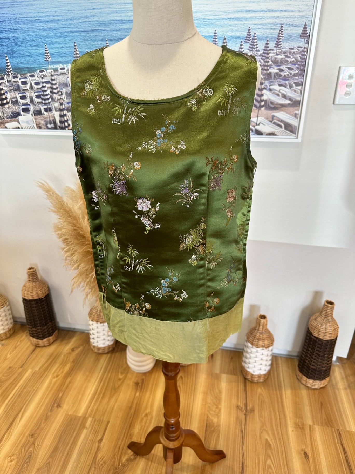 Handmade Top - Medium - Olive green