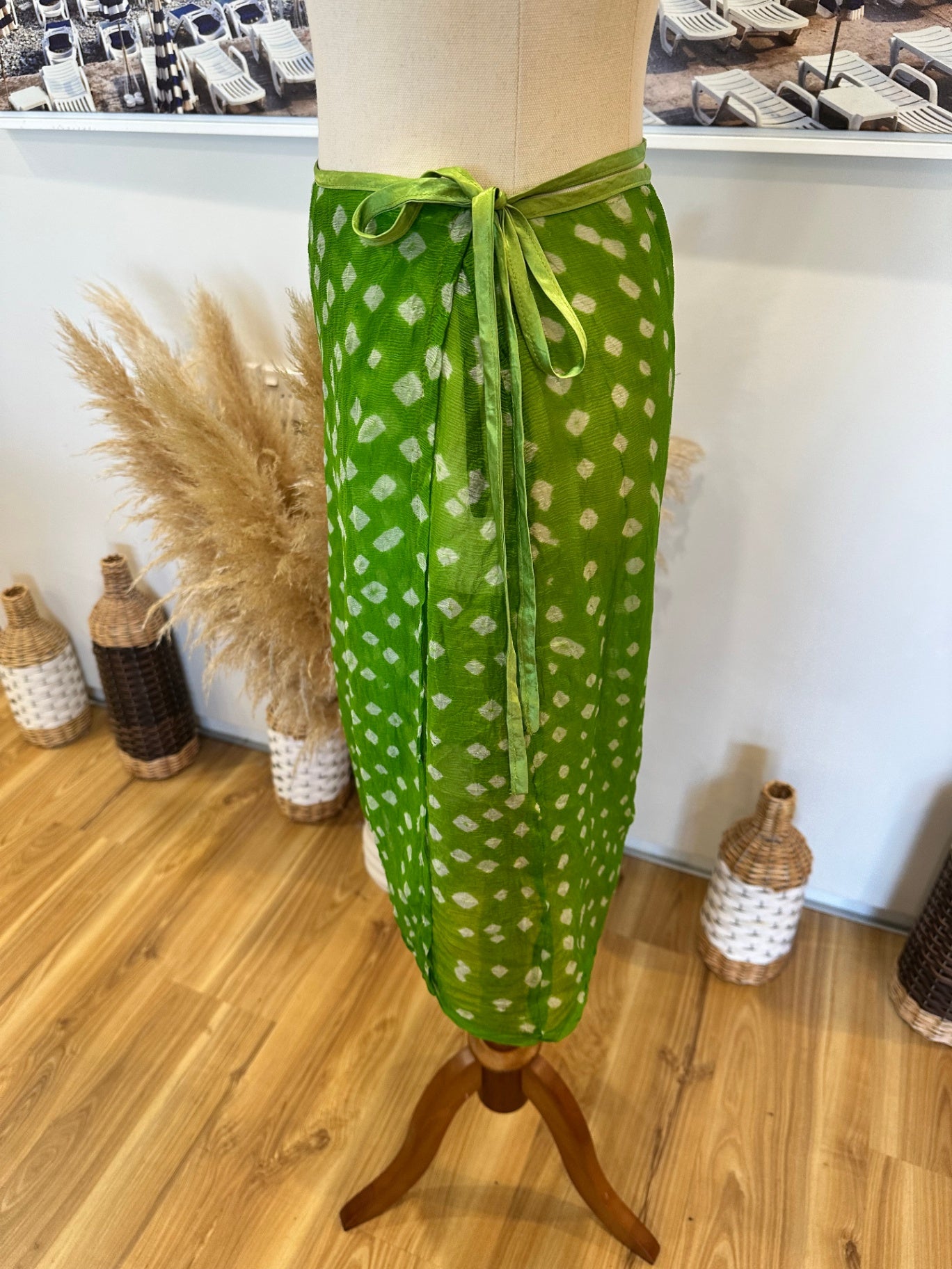 Catalyst - Vintage 90's Wrap Skirt - Size 10 - Green