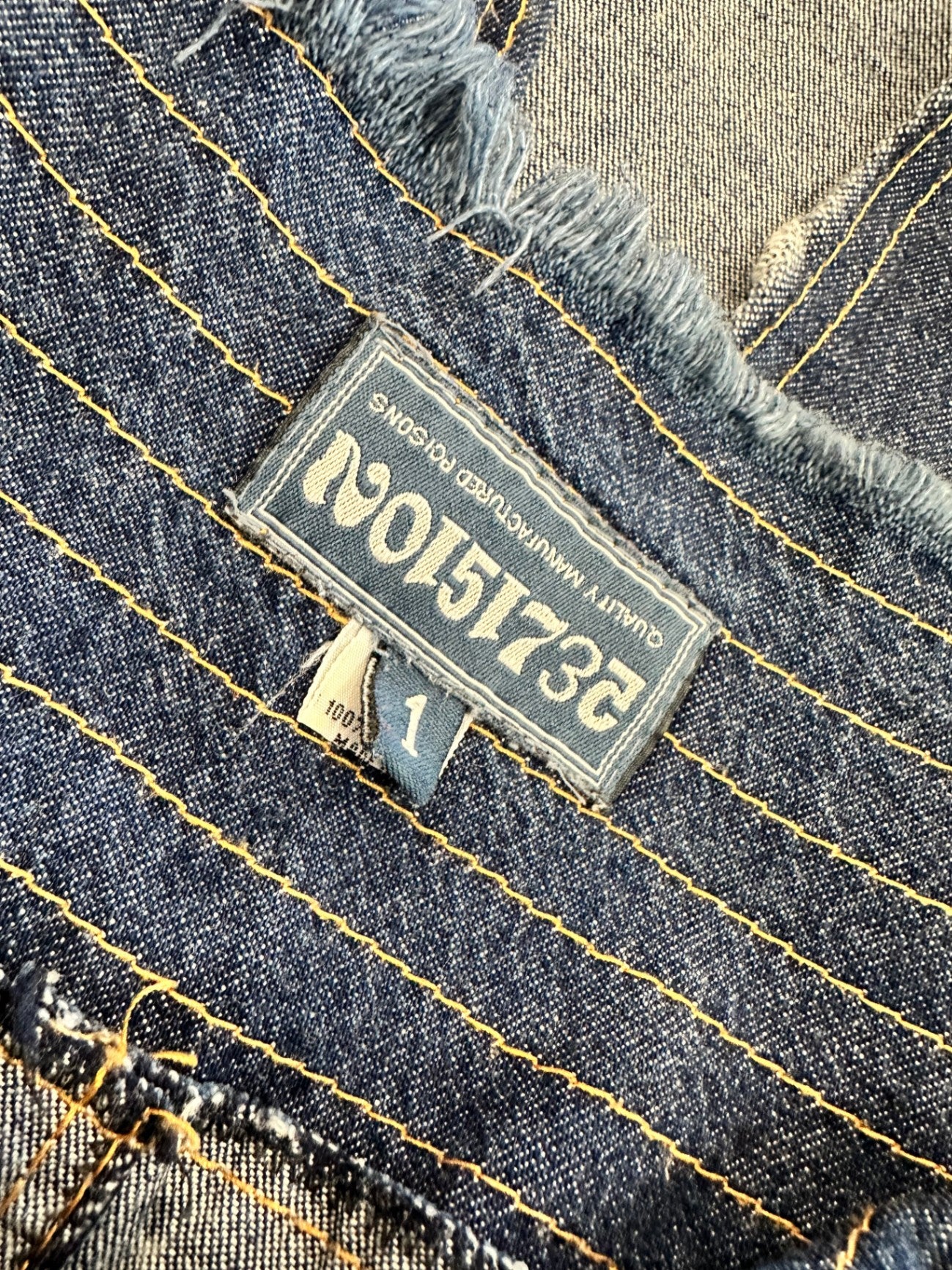 Religion - Y2K era Longline Denim Skirt - Small - Dark Blue