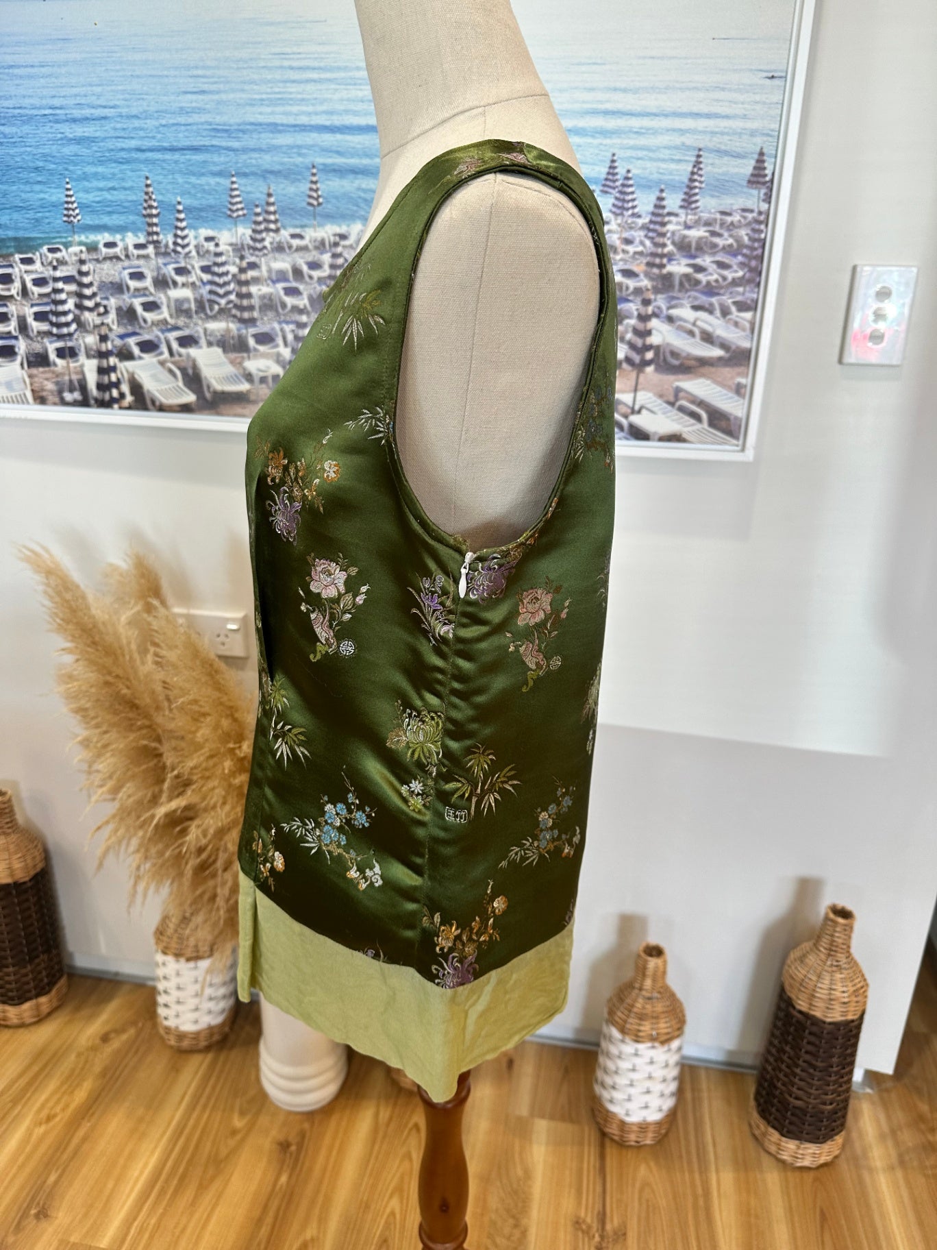 Handmade Top - Medium - Olive green