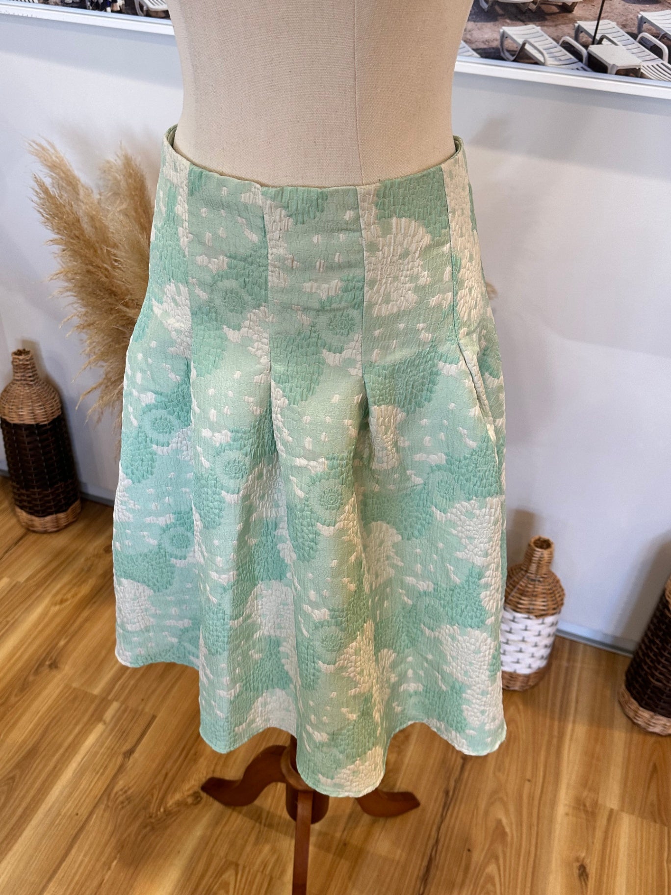 ASOS Skirt - Size 14 - Mint Green and White