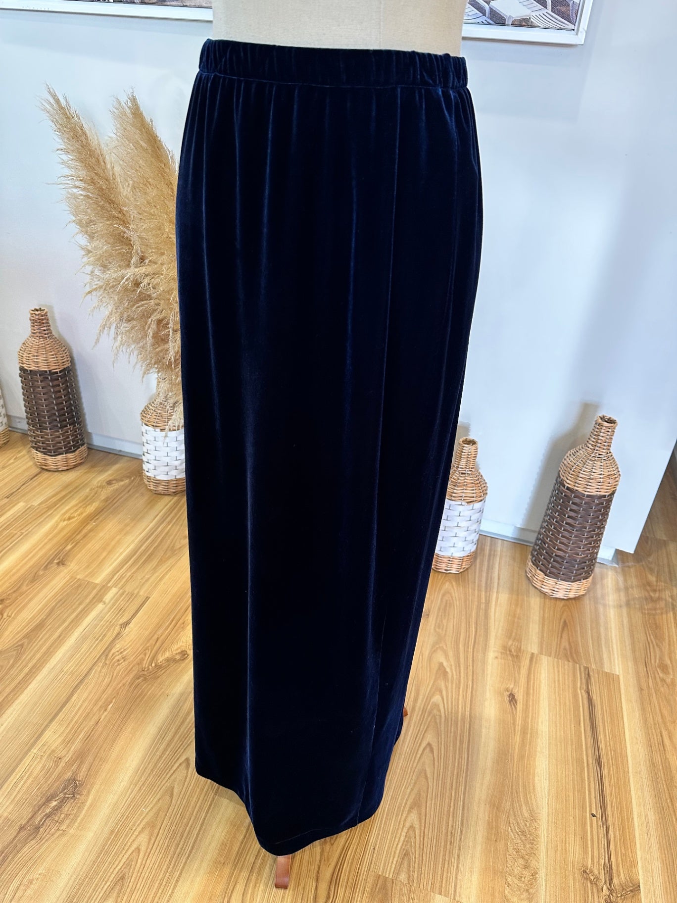 Anna Fitzpatrick - Velvet Skirt - Extra Large - Navy Blue