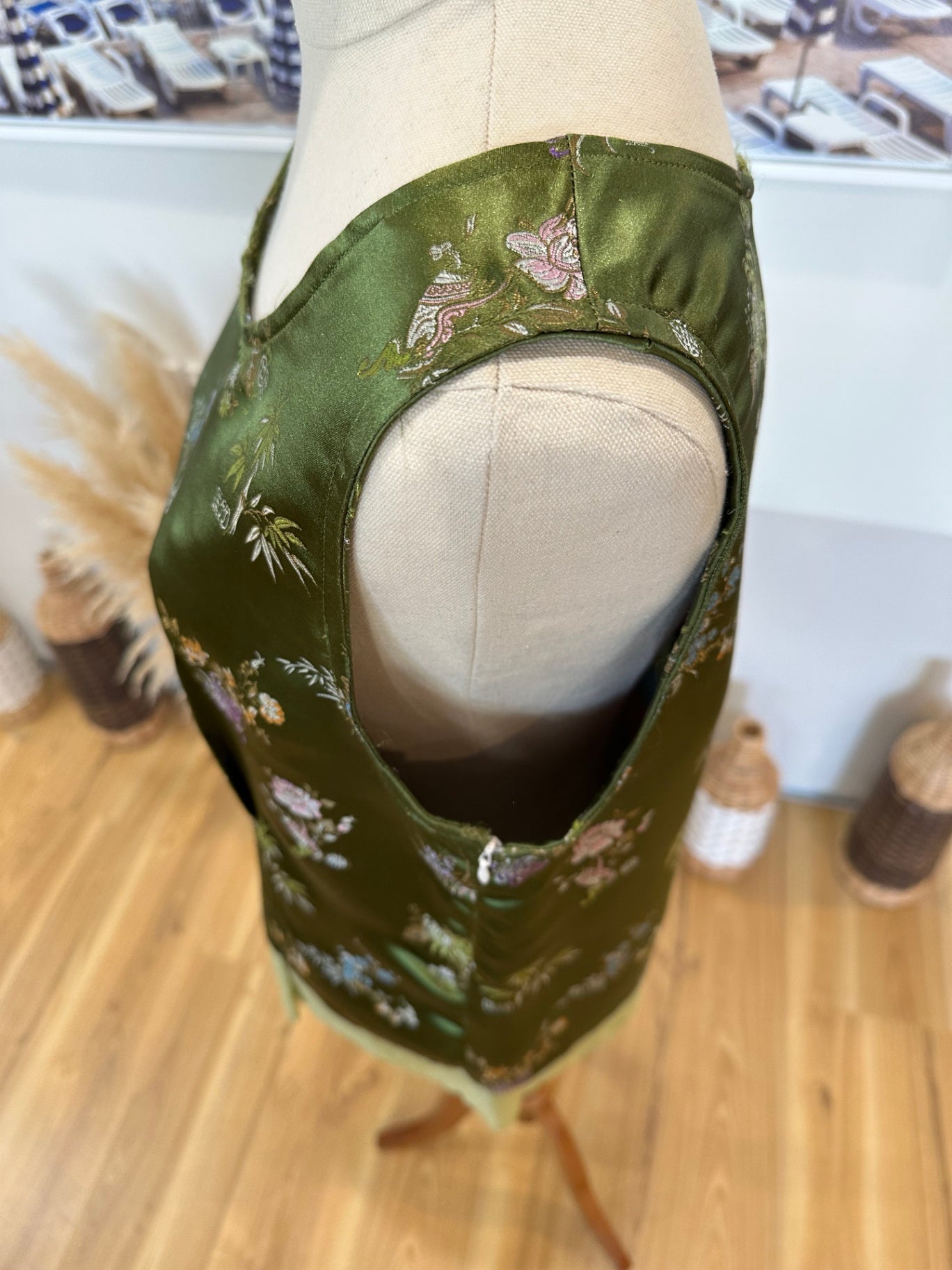 Handmade Top - Medium - Olive green