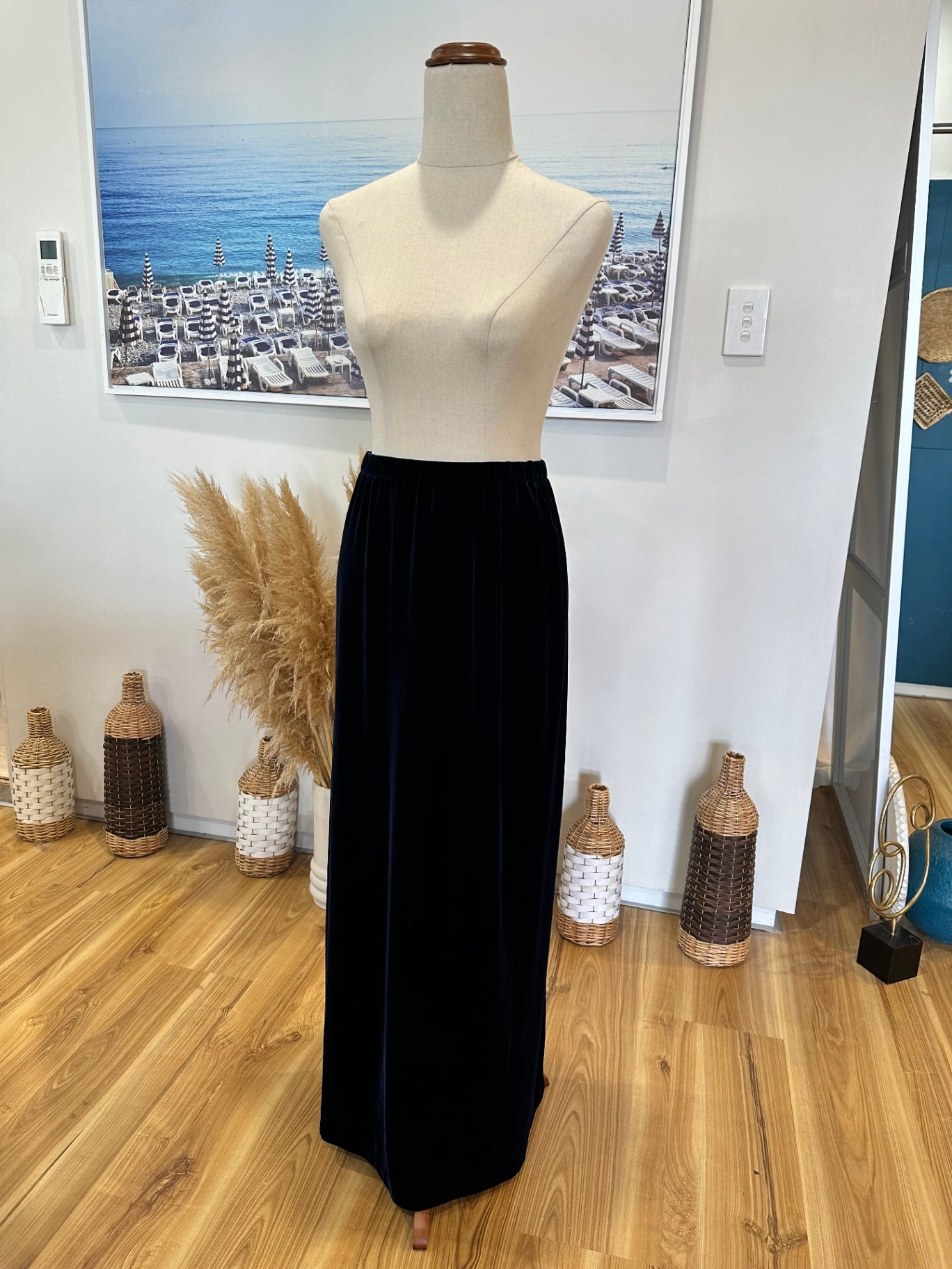 Anna Fitzpatrick - Velvet Skirt - Extra Large - Navy Blue