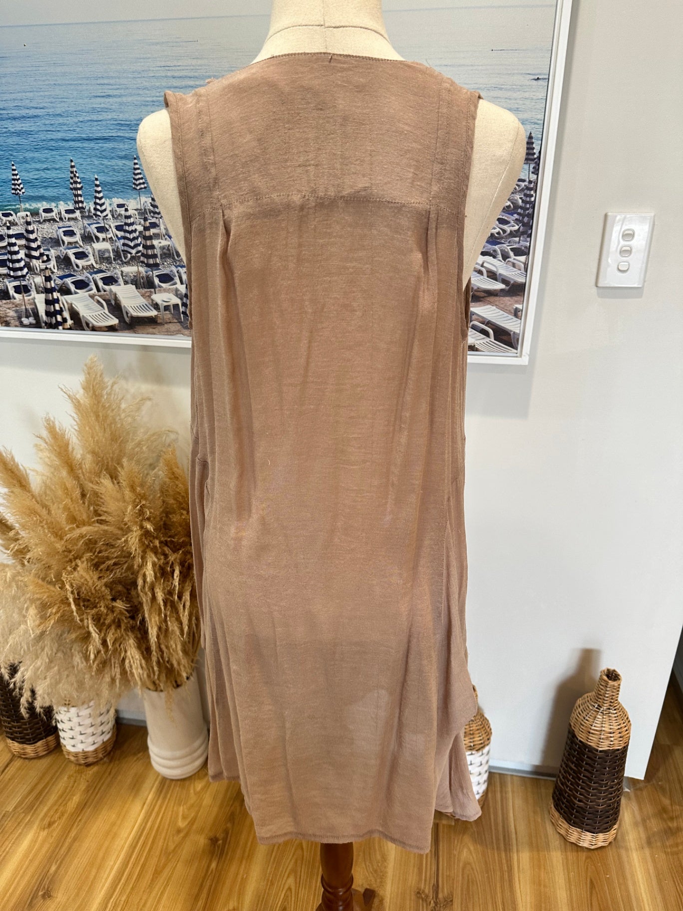 Beige / Nude - Singlet Dress - Size Small