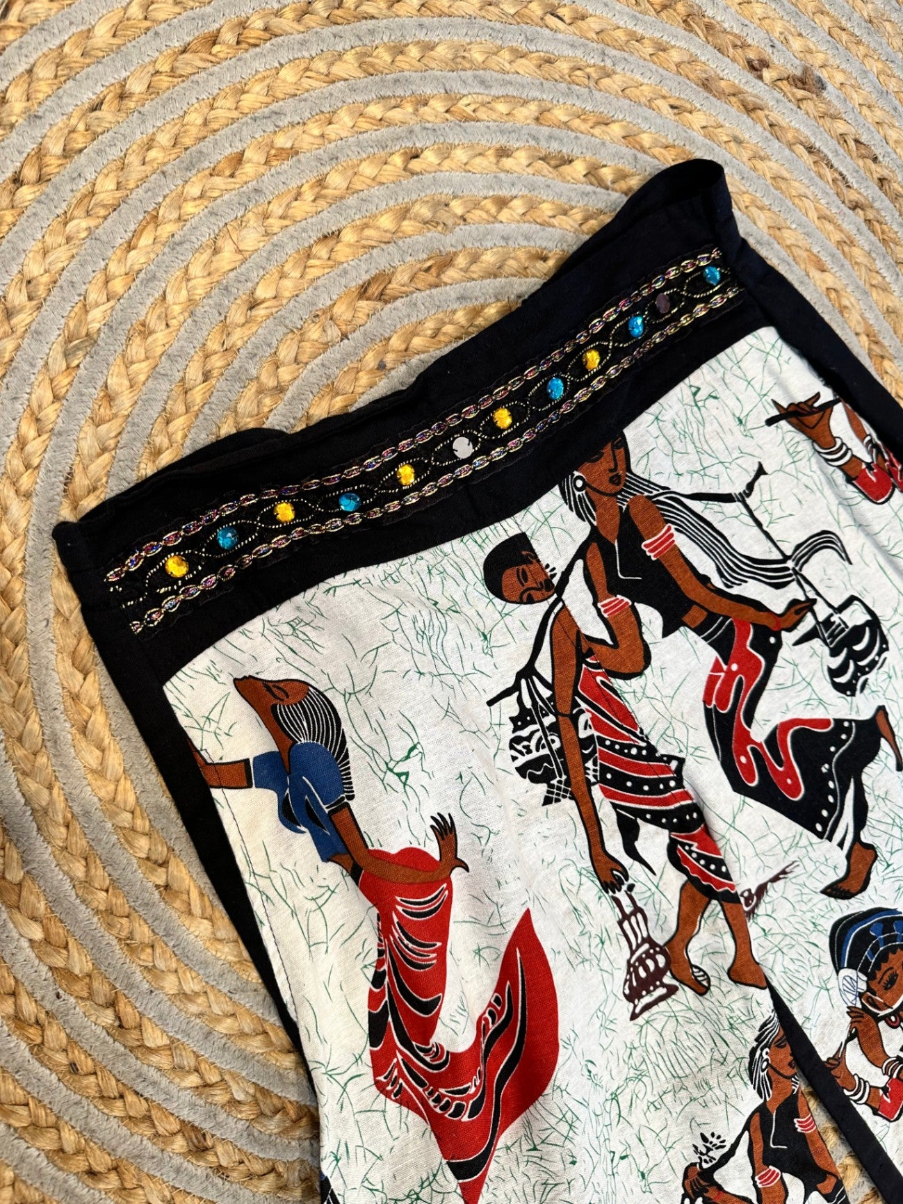 Wide-leg Pants - Size Small - Egyptian Theme + Black