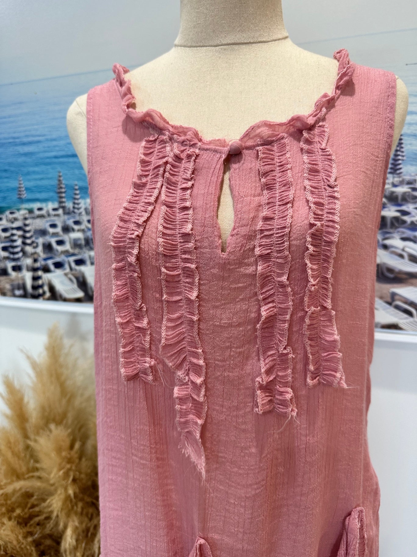 Pink Singlet Dress - Size Small