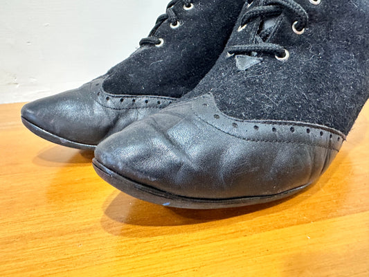 Stevie Nicks Inspired Ankle Boots - Size EU 38 - Black [Scuffs on heels / toe]