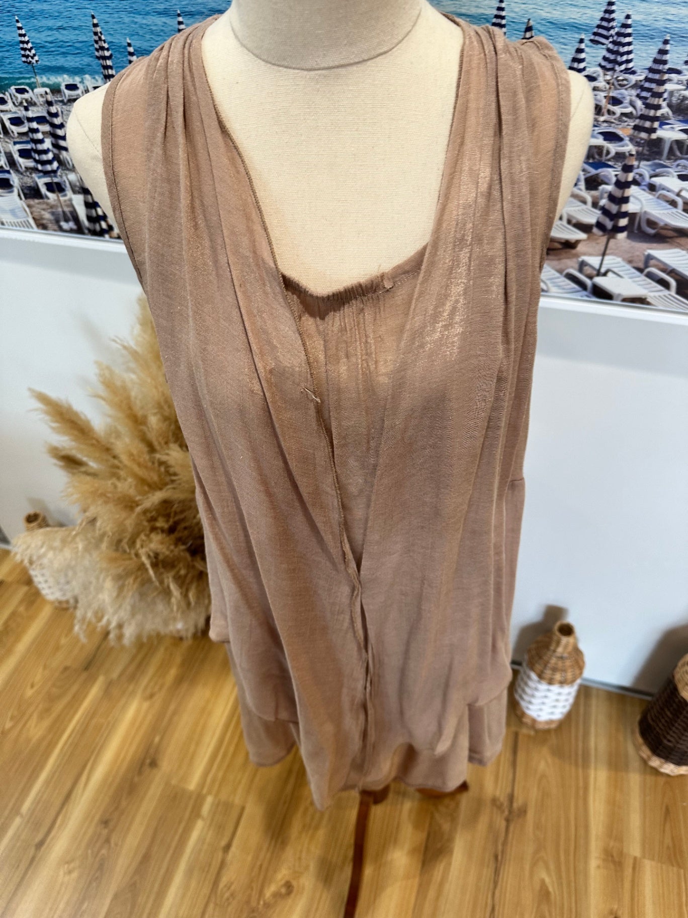 Beige / Nude - Singlet Dress - Size Small