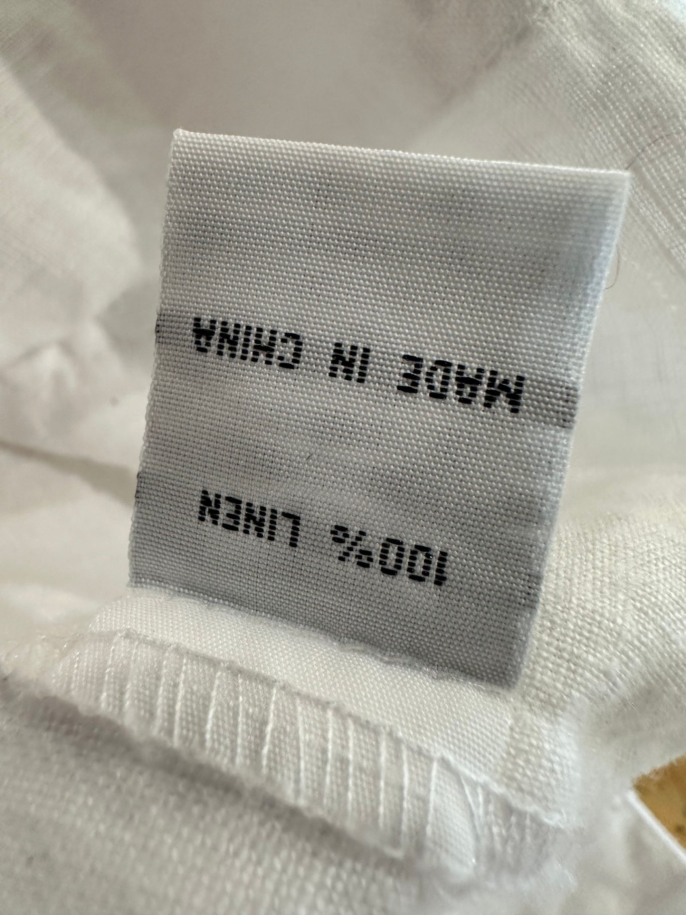 100% Linen - Oversized Shirt w Pockets - Size Small - White