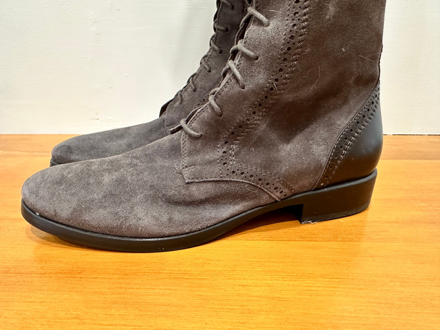 Vero Cuoio - Made in Italy - Knee High Boots - Size 39 - Brown Suede