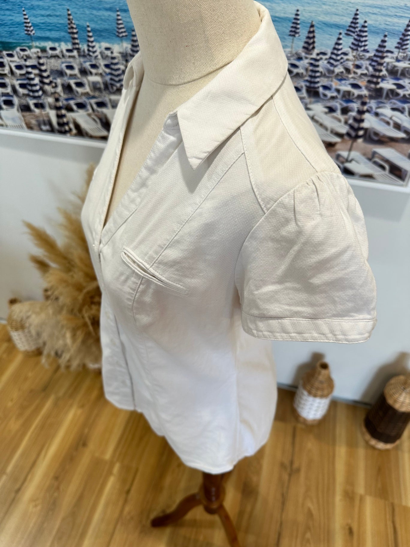 Portmans - Short Sleeve Shirt - Size 8 - White