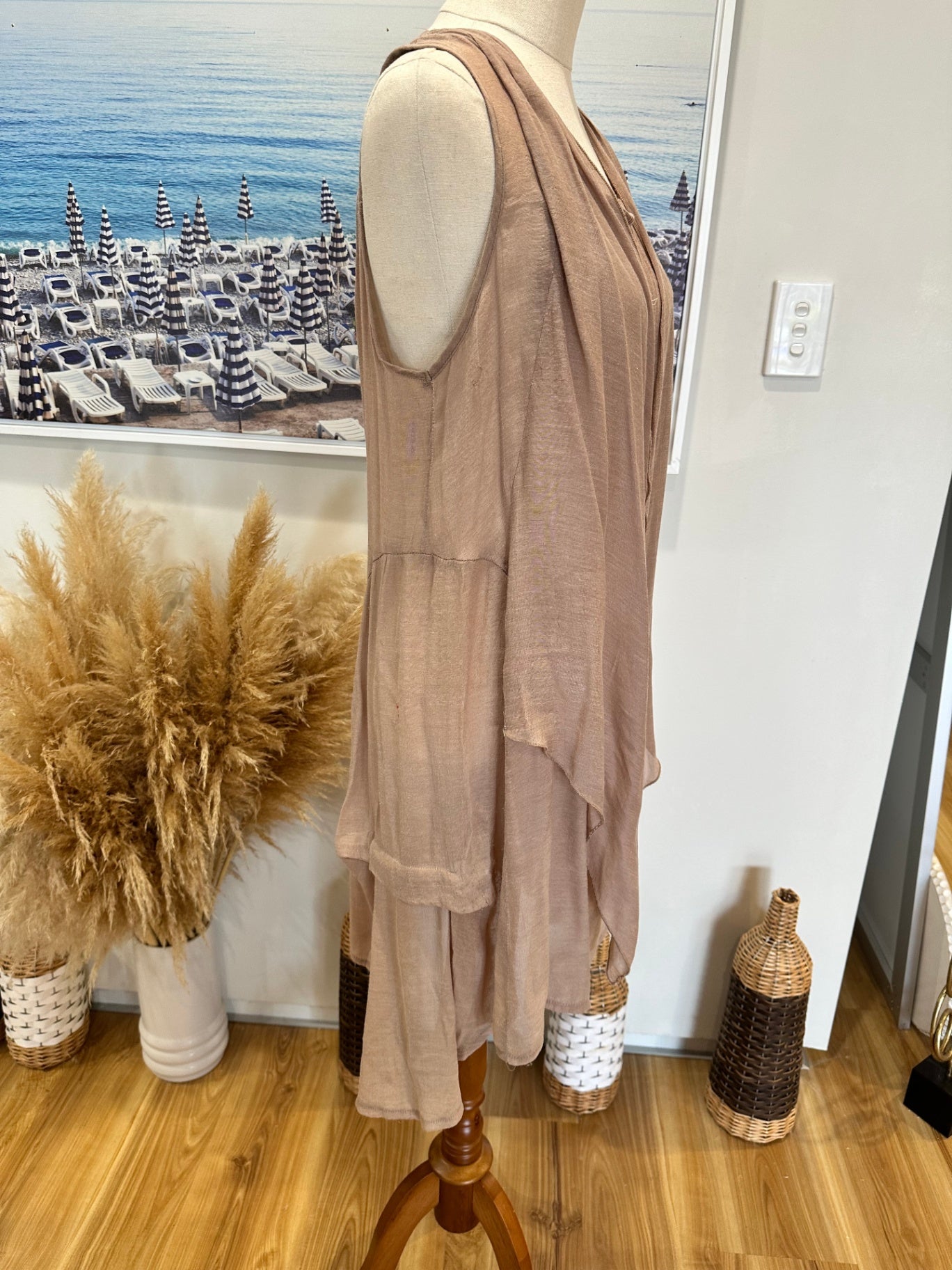 Beige / Nude - Singlet Dress - Size Small