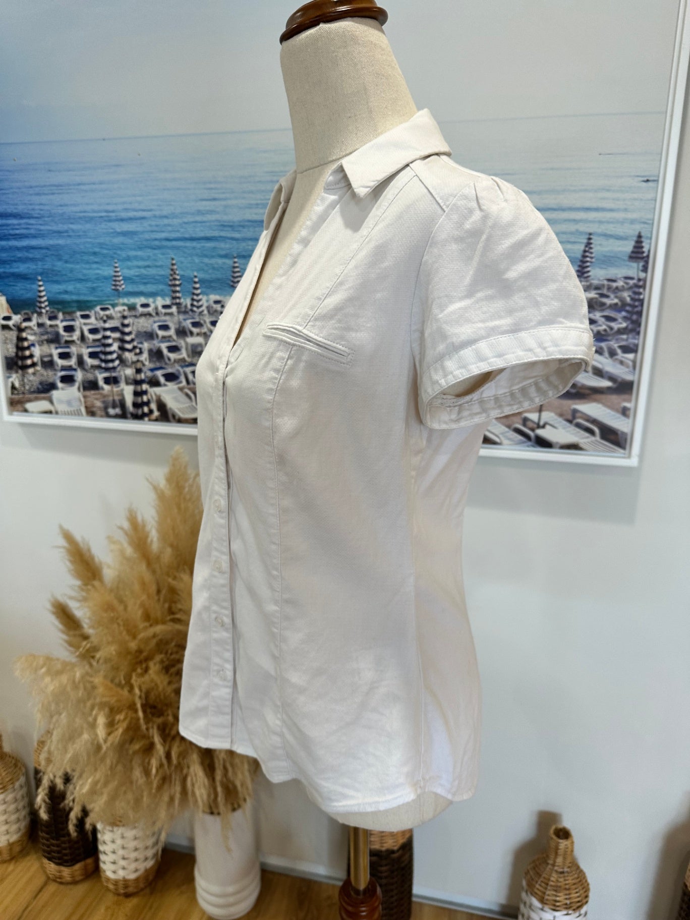 Portmans - Short Sleeve Shirt - Size 8 - White