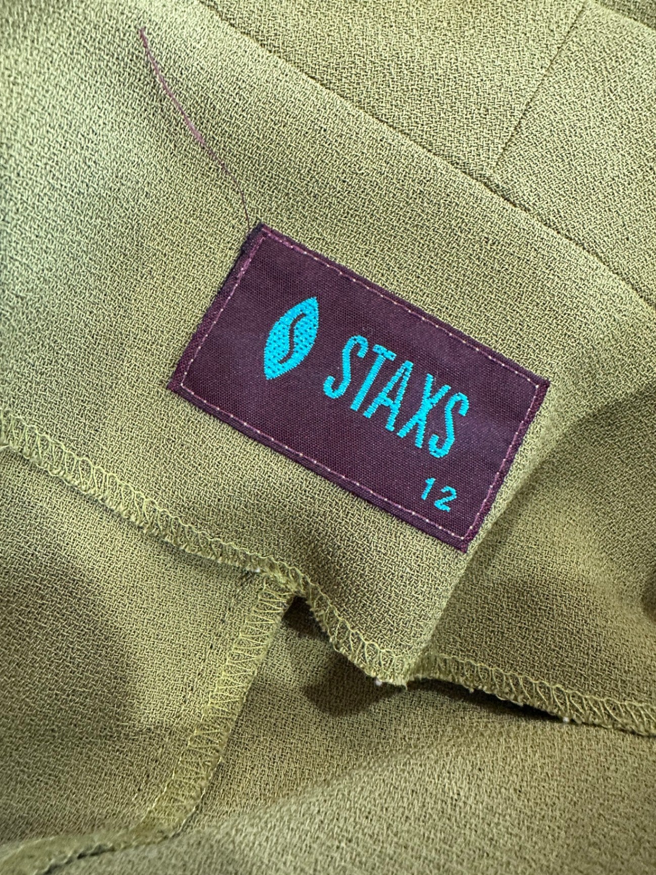 Vintage 90's / Y2K - Stax Blazer - Size 12 - Olive green